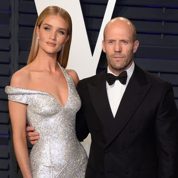 Rosie Huntington-Whiteley et son mari Jason Statham à la soirée Vanity Fair Oscar Party à Los Angeles, le 24 février 2019