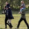 Exclusif - Catherine Kate Middleton, duchesse de Cambridge, la princesse Charlotte, Zara Tindall (Phillips), Le prince William, duc de Cambridge, Mia Tindall lors d'une après-midi de détente en famille en marge des courses de chevaux de Burnham dans le Norfolk le 12 avril 2019.