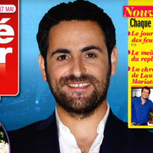 Camille Combal en couverture du magazine Télé Star, en kiosques lundi 6 mai 2019.