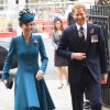 Le prince Harry, duc de Sussex et Kate Middleton, duchesse de Cambridge - Arrivées de la famille royale d'Angleterre en l'abbaye de Westminster à Londres pour le service commémoratif de l'ANZAC Day. Le 25 avril 2019