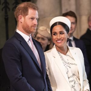 Le prince Harry, duc de Sussex, et Meghan Markle, duchesse de Sussex, enceinte, - La famille royale britannique à la messe en l'honneur de la journée du Commonwealth à l'abbaye de Westminster à Londres, Royaume Uni, le 11 mars 2019.