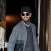 Chris Brown sort de l'hôtel Mandarin Oriental à Paris le 17 janvier 2019.