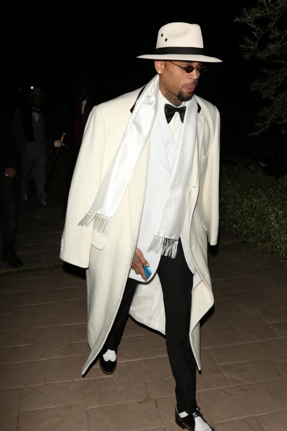 Chris Brown déguisé pour la soirée Halloween de Justin Combs à Beverly Hills, le 31 octobre 2018.