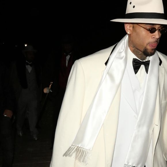 Chris Brown déguisé pour la soirée Halloween de Justin Combs à Beverly Hills, le 31 octobre 2018.