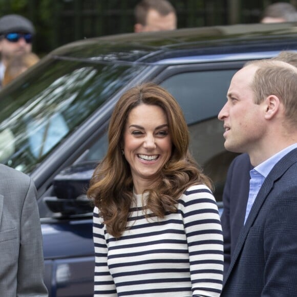 Le prince William, duc de Cambridge, et Kate Catherine Middleton, duchesse de Cambridge, au lancement de la King's Cup, une régate qui se déroulera au mois d'août sur l'île de Wight, à Londres. Le 7 mai 2019.