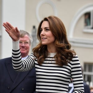 Le prince William, duc de Cambridge, et Kate Catherine Middleton, duchesse de Cambridge, au lancement de la King's Cup, une régate qui se déroulera au mois d'août sur l'île de Wight, à Londres. Le 7 mai 2019.