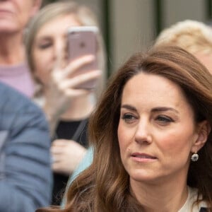 Le prince William, duc de Cambridge, et Kate Catherine Middleton, duchesse de Cambridge, au lancement de la King's Cup, une régate qui se déroulera au mois d'août sur l'île de Wight, à Londres. Le 7 mai 2019.