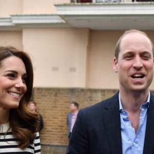 Le prince William, duc de Cambridge, et Kate Catherine Middleton, duchesse de Cambridge, au lancement de la King's Cup, une régate qui se déroulera au mois d'août sur l'île de Wight, à Londres. Le 7 mai 2019.