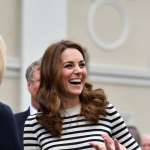 Le prince William, duc de Cambridge, et Kate Catherine Middleton, duchesse de Cambridge, au lancement de la King's Cup, une régate qui se déroulera au mois d'août sur l'île de Wight, à Londres. Le 7 mai 2019.