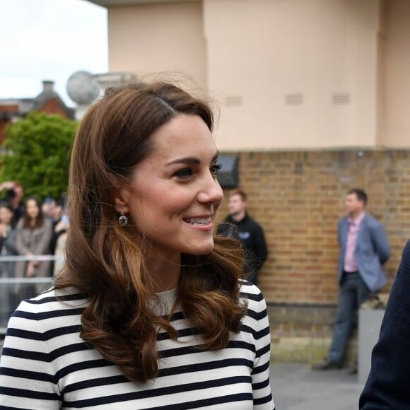 Le prince William, duc de Cambridge, et Kate Catherine Middleton, duchesse de Cambridge, au lancement de la King's Cup, une régate qui se déroulera au mois d'août sur l'île de Wight, à Londres. Le 7 mai 2019.