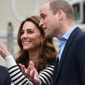 Le prince William, duc de Cambridge, et Kate Catherine Middleton, duchesse de Cambridge, au lancement de la King's Cup, une régate qui se déroulera au mois d'août sur l'île de Wight, à Londres. Le 7 mai 2019.