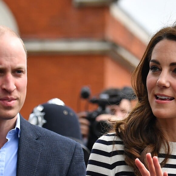 Le prince William, duc de Cambridge, et Kate Catherine Middleton, duchesse de Cambridge, au lancement de la King's Cup, une régate qui se déroulera au mois d'août sur l'île de Wight, à Londres. Le 7 mai 2019.