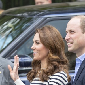 Le prince William, duc de Cambridge, et Kate Catherine Middleton, duchesse de Cambridge, au lancement de la King's Cup, une régate qui se déroulera au mois d'août sur l'île de Wight, à Londres. Le 7 mai 2019.