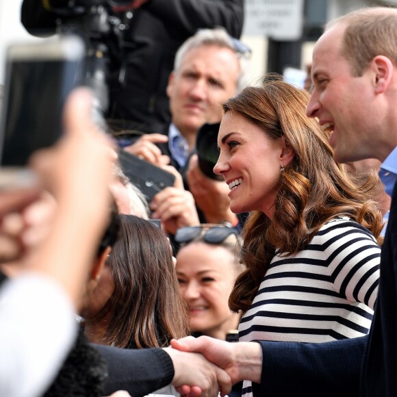 Le prince William, duc de Cambridge, et Kate Catherine Middleton, duchesse de Cambridge, au lancement de la King's Cup, une régate qui se déroulera au mois d'août sur l'île de Wight, à Londres. Le 7 mai 2019.