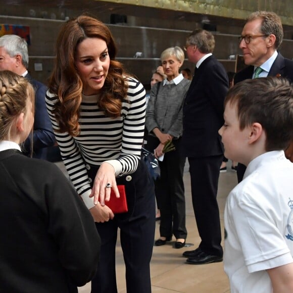 Le prince William, duc de Cambridge, et Kate Catherine Middleton, duchesse de Cambridge, au lancement de la King's Cup, une régate qui se déroulera au mois d'août sur l'île de Wight, à Londres. Le 7 mai 2019.