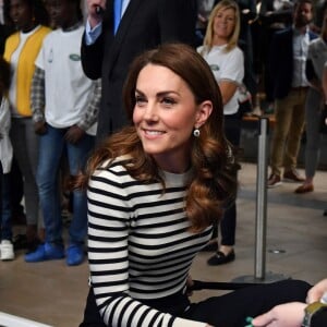 Le prince William, duc de Cambridge, et Kate Catherine Middleton, duchesse de Cambridge, au lancement de la King's Cup, une régate qui se déroulera au mois d'août sur l'île de Wight, à Londres. Le 7 mai 2019.