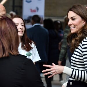 Le prince William, duc de Cambridge, et Kate Catherine Middleton, duchesse de Cambridge, au lancement de la King's Cup, une régate qui se déroulera au mois d'août sur l'île de Wight, à Londres. Le 7 mai 2019.