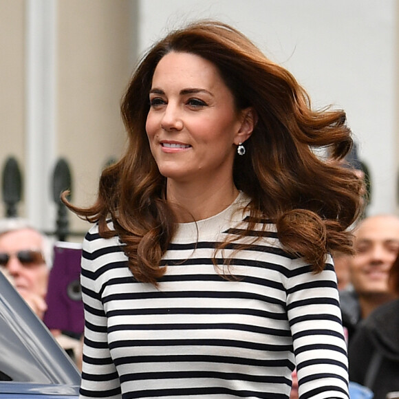 Le prince William, duc de Cambridge, et Kate Catherine Middleton, duchesse de Cambridge, au lancement de la King's Cup, une régate qui se déroulera au mois d'août sur l'île de Wight, à Londres. Le 7 mai 2019.