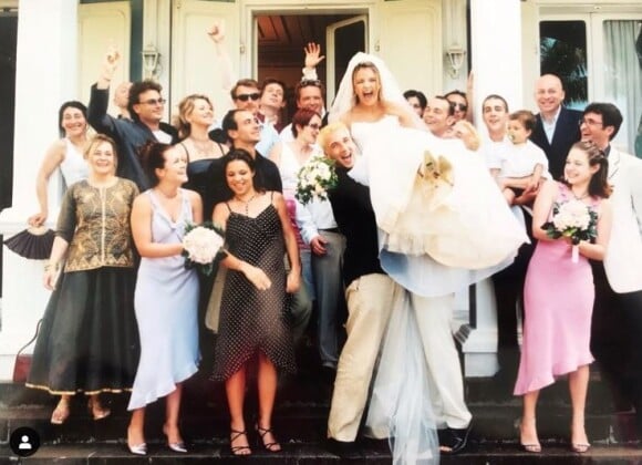 Séverine Ferrer partage une photo de son mariage avec Frédéric Mazé sur Instagram le 7 mai 2019.