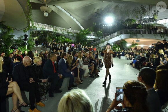 Défilé Louis Vuitton, collection croisière 2020 au TWA Flight Center, à l'aéroport JFK. New York, le 8 mai 2019.