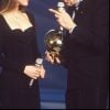 Vanessa Paradis et Serge Gainsbourg lors des Victoires de la musique en 1990.