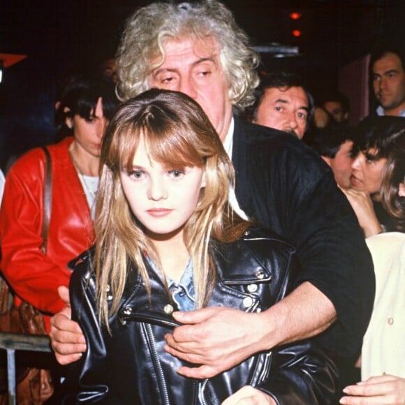 Vanessa Paradis et le parolier Etienne Roda-Gil à Paris le 29 septembre 1988.