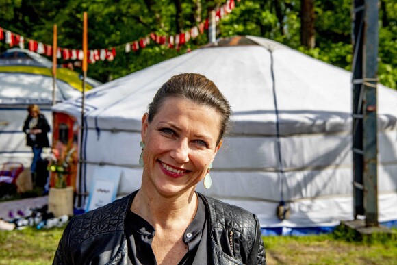 La princesse Märtha-Louise de Norvège à Zaandam aux Pays-Bas le 11 mai 2019 lors du Happinez Festival, un festival dédié à l'épanouissement personnel et au bonheur.