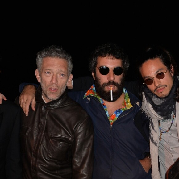 Exclusif - Damien Bonnard, Ladj Ly, Vincent Cassel, Romain Gavras, Kim Chapiron, Mathieu Kassovitz et l'artiste JR lors de l'after-party Magnum du film "Les Miséblables" et du film "Litigante" dans une villa lors du 72ème Festival International du Film de Cannes, France, le 15 mai 2019. © Veeren/Bestimage