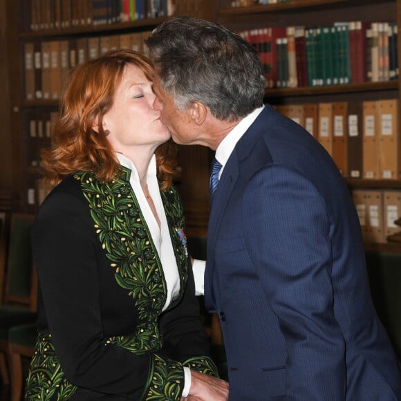 Muriel Mayette-Holtz et son mari Gérard Holtz - Cérémonie d'installation de Muriel Mayette-Holtz à l'Académie des beaux-arts à Paris le 15 mai 2019. © Coadic Guirec/Bestimage