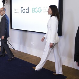 La reine Letizia d'Espagne lors d'une réunion de travail de la Fondation de lutte contre la toxicomanie le 16 mai 2019 à Madrid.