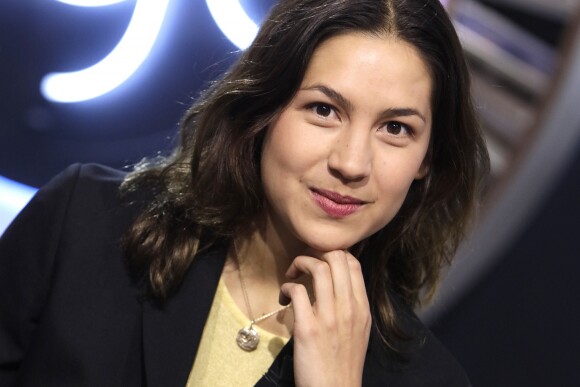 Portrait de Line Papin sur le plateau de l'émission TV "La Grande Librairie" sur France 5, le 7 mai 2019.
