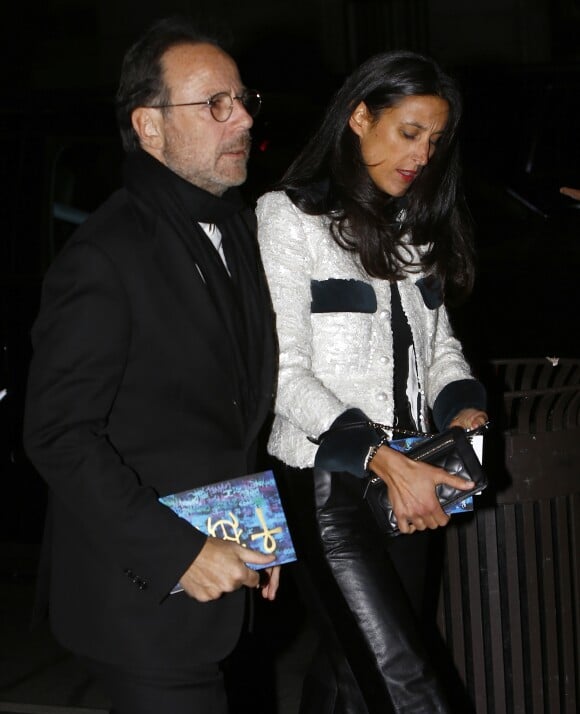 Marc Levy et sa femme Pauline Lévêque - Arrivée des célébrités au défilé de mode Chanel Croisière au Metropolitan Museum à New York, le 4 décembre 2018.