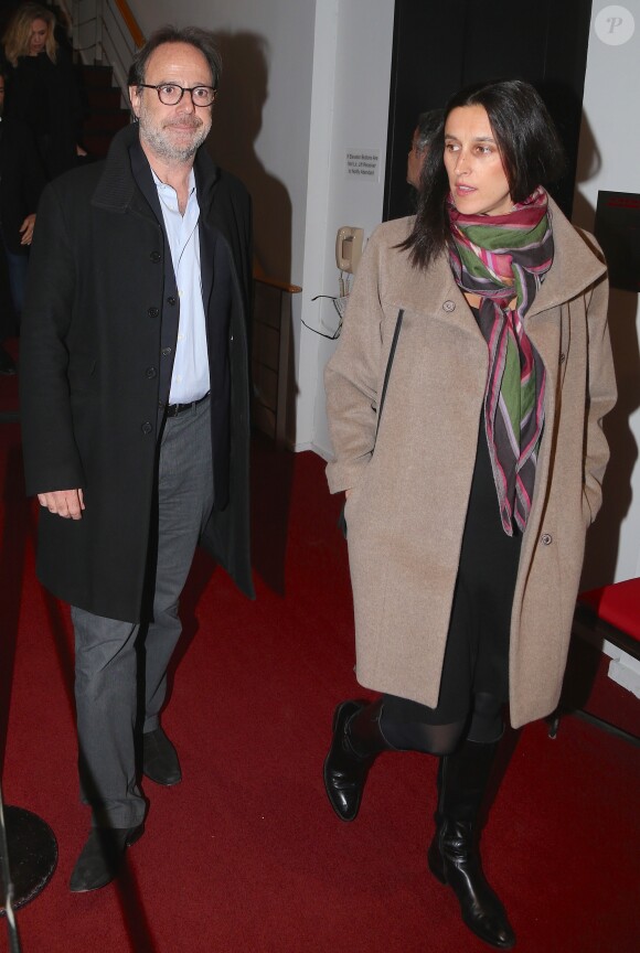 Exclusif - Marc Levy et sa femme Pauline Lévêque, enceinte, arrivent au Festival du film "In French with English subtitles" à New York, le vendredi 20 Novembre 2015.
