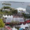 La croisette à l'heure du festival de Cannes, illustration du Palais des Festivals. Cannes, 72ème Festival International du Film de Cannes.