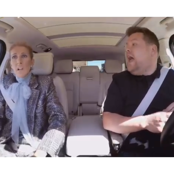 Céline Dion et James Corden, dans le Carpool Karaoke, le 20 mai 2019