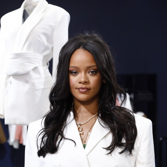 Rihanna assiste au cocktail de présentation de la première collection de "Fenty". Paris, le 22 mai 2019.