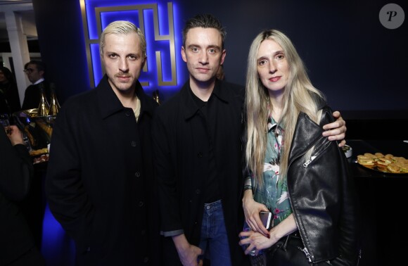 Glenn Martens, Guillaume Henry et Delphine Roche assistent au cocktail de présentation de la première collection de "Fenty". Paris, le 22 mai 2019.