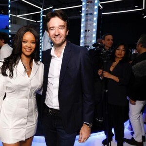 Antoine Arnaud et Rihanna assistent au cocktail de présentation de la première collection de "Fenty". Paris, le 22 mai 2019.