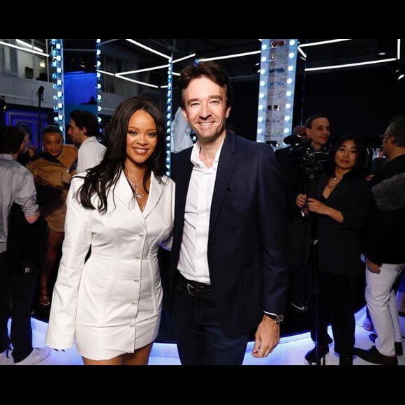 Antoine Arnaud et Rihanna assistent au cocktail de présentation de la première collection de "Fenty". Paris, le 22 mai 2019.