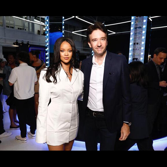 Antoine Arnaud et Rihanna assistent au cocktail de présentation de la première collection de "Fenty". Paris, le 22 mai 2019.