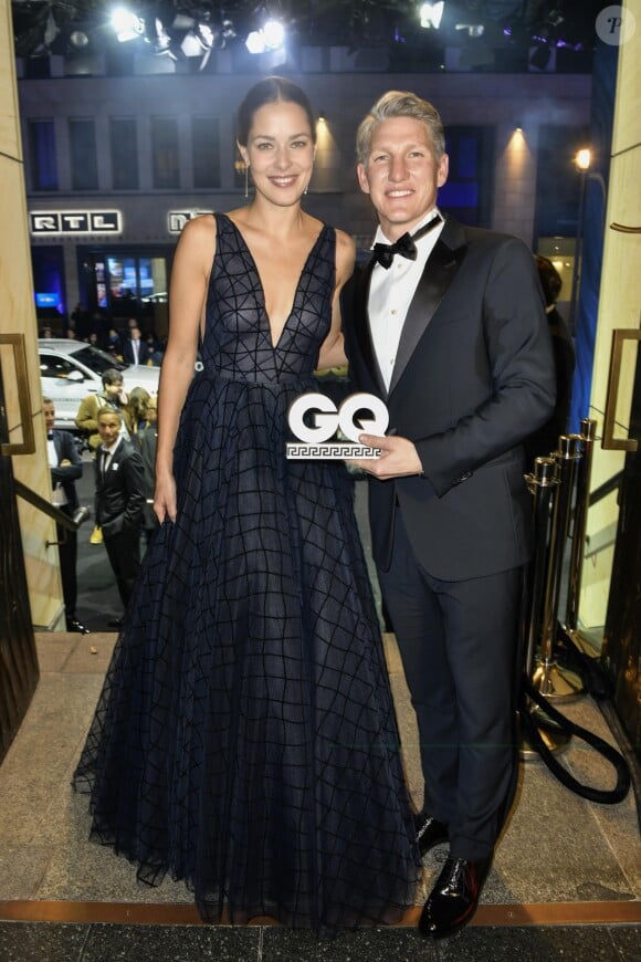 Bastian Schweinsteiger et sa femme Ana Ivanovic à la soirée des "GQ Men Awards 2018" à Berlin, le 8 novembre 2018.
