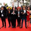 Jean-Pierre Dutilleux et le chef Raoni Metuktire - Montée des marches du film "Sibyl" lors du 72ème Festival International du Film de Cannes. Le 24 mai 2019 © Jacovides-Moreau / Bestimage