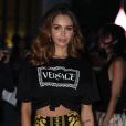 Nabilla Benattia - Arrivées des people au défilé Versace - Collection Prêt-à-Porter Printemps/Eté 2019" lors de la Fashion Week de Milan (MLFW) le 21 septembre 2018