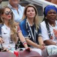 Maria Salaues (compagne de Paul Pogba porte une bague de fiançailles) et la mère de Paul Pogba, Yeo Pogba (mère de Paul Pogba) - Célébrités dans les tribunes lors du match de coupe du monde opposant la France au Danemark au stade Loujniki à Moscou, Russia, le 26 juin 2018. Le match s'est terminé par un match nul 0-0. © Cyril Moreau/Bestimage