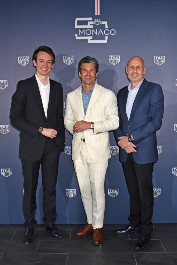 Frederic Arnault, Patrick Dempsey et Stephane Bianchi assistent au dîner Tag Heuer à Monaco à l'occasion des 50 ans de sa montre culte. Monaco, le 24 mai 2019. © Dave Bennett for Tag Heuer via Bestimage