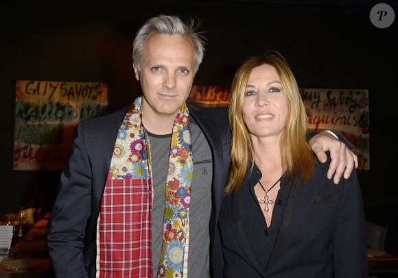 Mathilde Seigner et son compagnon Mathieu Petit - Soirée pour les 12 ans de l'Atelier du Maître Albert à Paris, le 30 mars 2015.