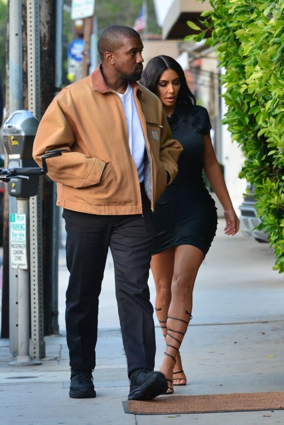 Exclusif - Kim Kardashian et Kanye West sont allés dîner au restaurant "Giorgio Baldi" à Los Angeles, le 23 mai 2019.