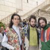 Andrea Carpenzano et des amis arrivent au Musei Capitolini pour assister au défilé Gucci, collection croisière 2020. Rome, le 28 mai 2019.