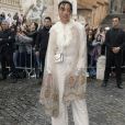 Ghali arrive au Musei Capitolini pour assister au défilé Gucci, collection croisière 2020. Rome, le 28 mai 2019.