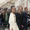 Zoe Saldana et son mari Marco Perego arrivent au Musei Capitolini pour assister au défilé Gucci, collection croisière 2020. Rome, le 28 mai 2019.